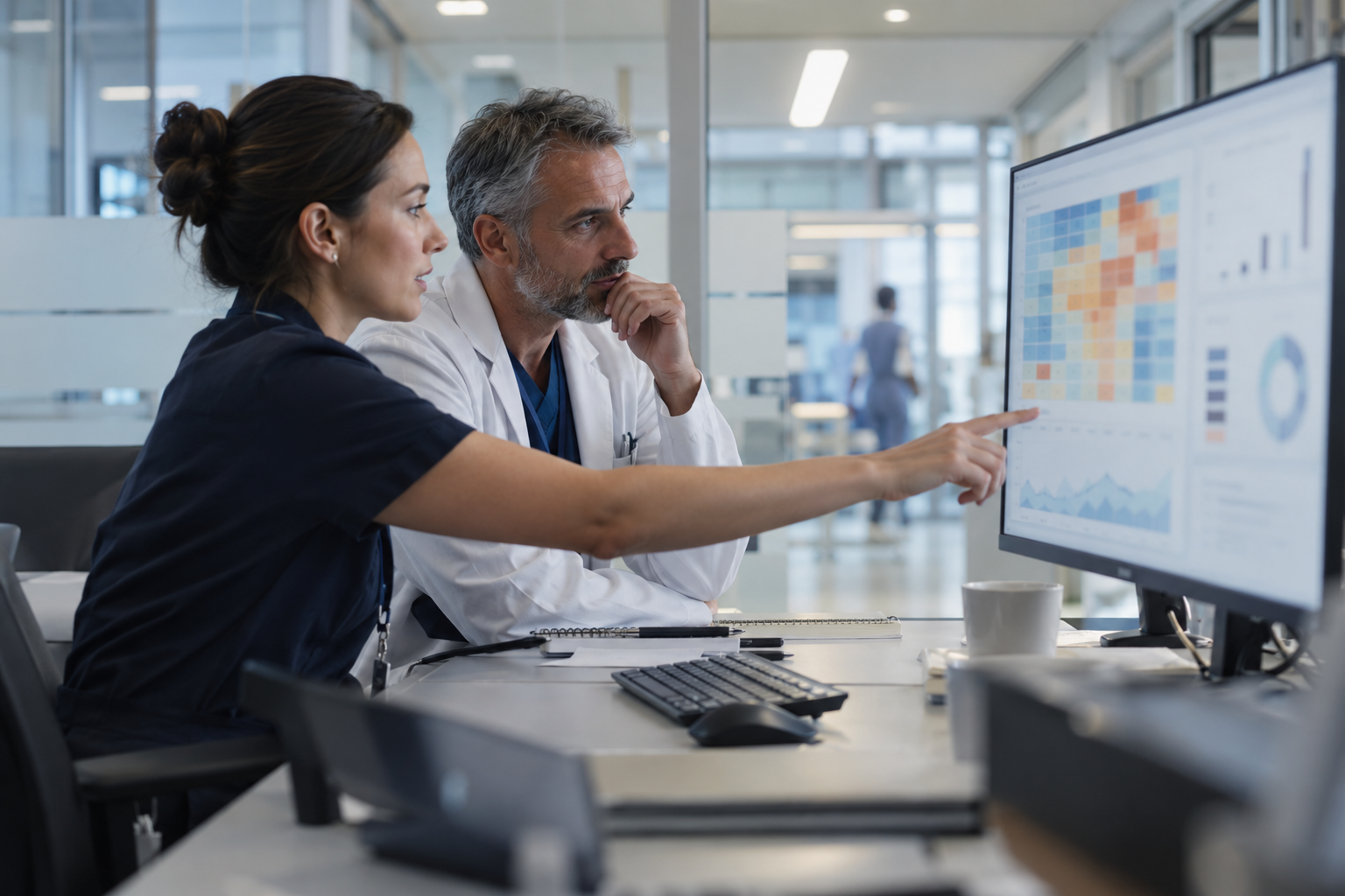 Healthcare-Team analysiert Kapazitäts- und Prozessdaten