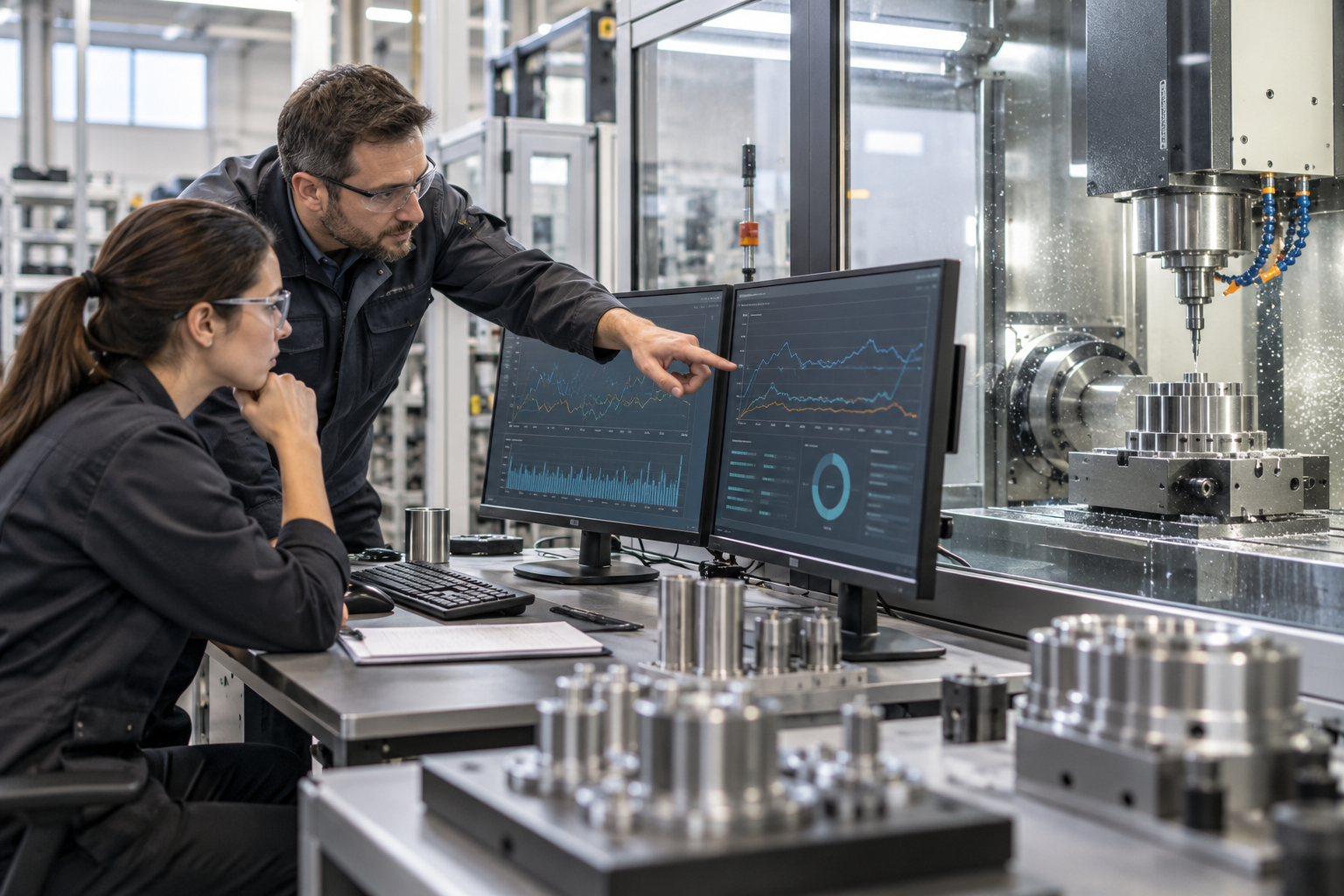 Produktionsanalytics an einer Schweizer CNC-Fertigung